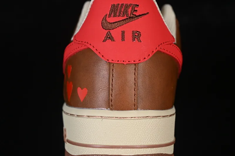 All Categories Nk Air Force 1 Air Force Series Nk Air Force 1 Low Air Force Low Nike Air Force 1'07 Low Valentine's Day Limited Brown Red Heart Air Force One Low Casual Shoes NH0601-538